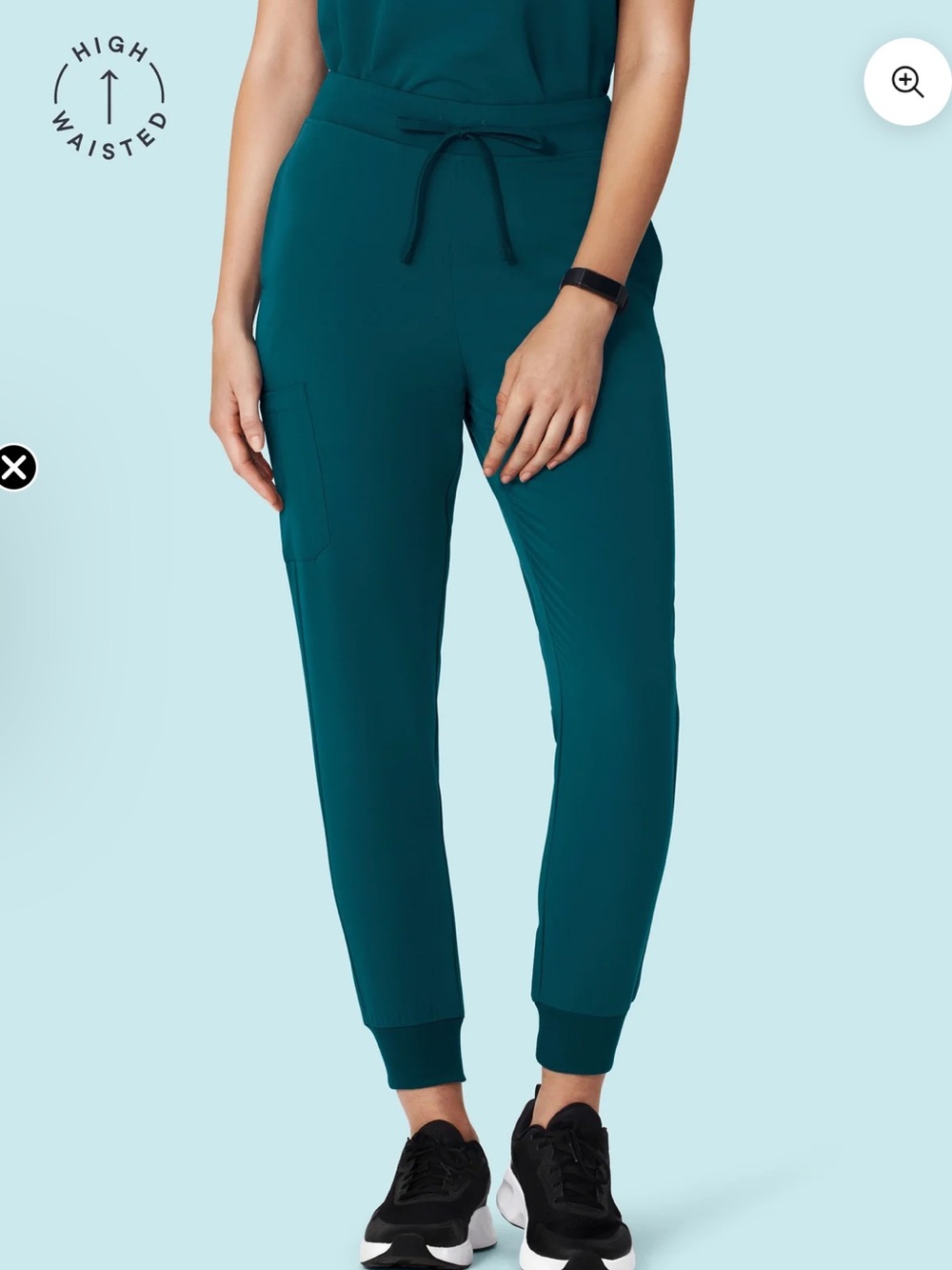 High-Waisted joggers Caribbean blue